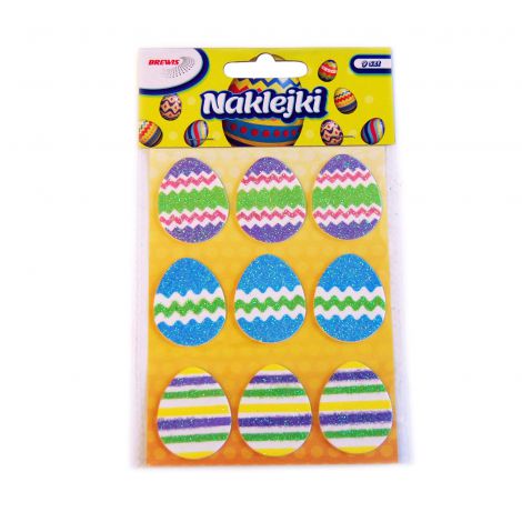 Naklejki z mikrogumy Brewis Jajka, 9szt - 2